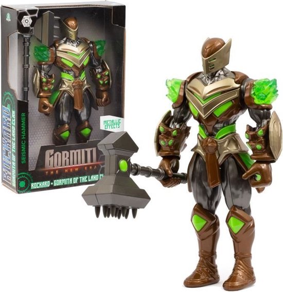 Gormiti Figur Rockard 27 Cm – Mit 7 Gelenken & Leuchtangriff, Für Kinder Ab 4 Jahren, Sammel-Figur Erde