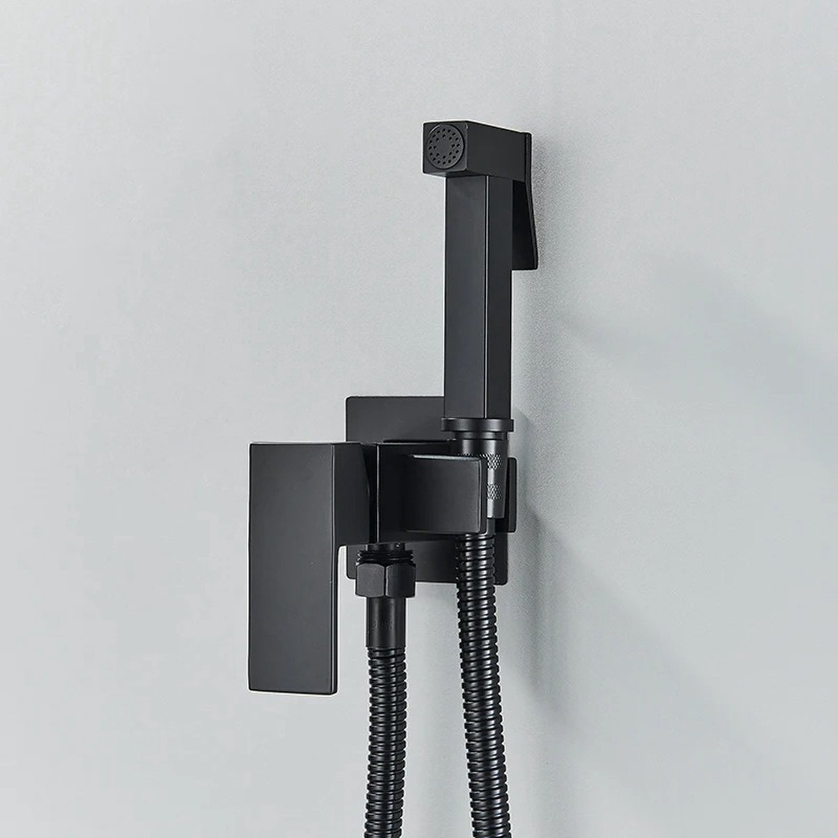 DHN Bidet Kraan Zwart RVS - Warm Koud Water Mengkraan - WC Kranen - Zwart - Bidet - WC Slang