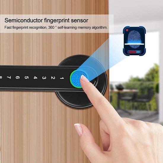 FUSYTULY Wifi Tuya, waterdicht, toegangscontrolesysteem, 125 kHz, 13,56 MHz, RFID-toegangscontroller, touchscreen 180 kg, elektromagnetisch slot sleutelkaart, 15 stuks