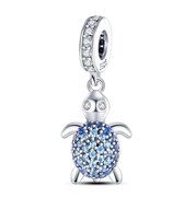Charm Argent Tortue Bleu Foncé | Bijou | Argent sterling 925 | Cadeau de fête des mères | Convient à votre bracelet Pandora | Romystones