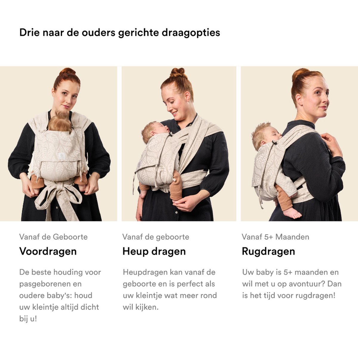 Stokke Limas Draagzak, Terracotta - Versie 2023 (OCS) - Draagzak voor pasgeborenen met halve gesp - Drie draagopties - Veilig vanaf de geboorte, tot 15 kg – foto 5