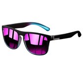Lunettes de soleil fines vintage - Adultes - Protection solaire - Sports - Vacances - Taille unique - Verres violets