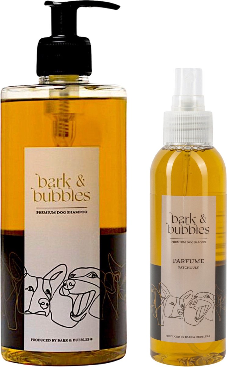 Bark&Bubbles hondenshampoo 500 ml en parfum 150 ml geur Patchouly - VOORDEELSET