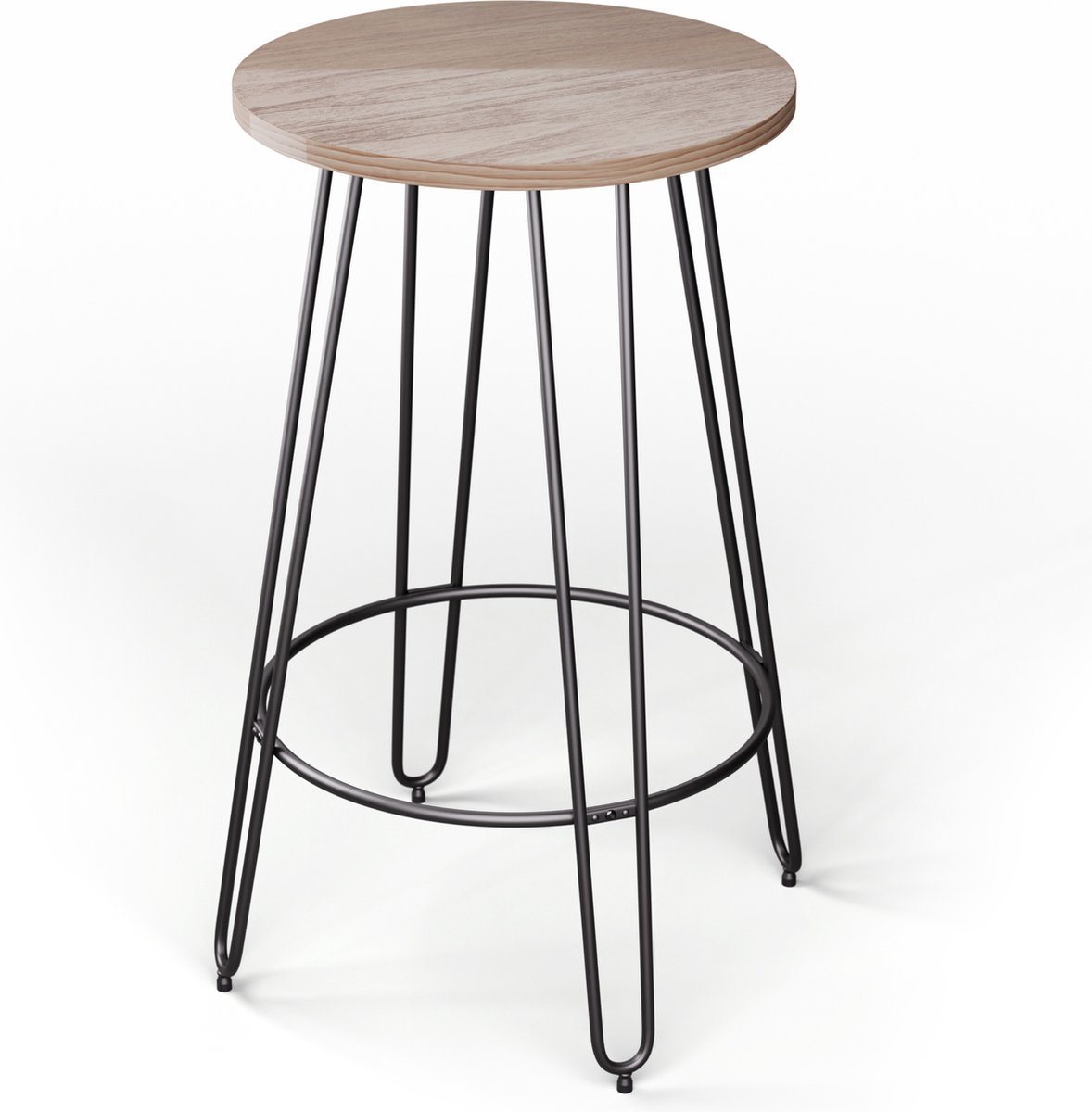 Blumfeldt bartafel, statafel voor keuken, massief houten tafel 120 x 60 cm, stabiele bistro & bar statafel rechthoekig, kleine houten bartafel, eenvoudig te monteren hoge tafel, robuuste kleine eettafel