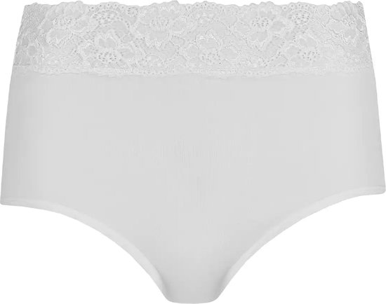 High-waist hipster slip met kanten details - Blauw - Maat 40-64