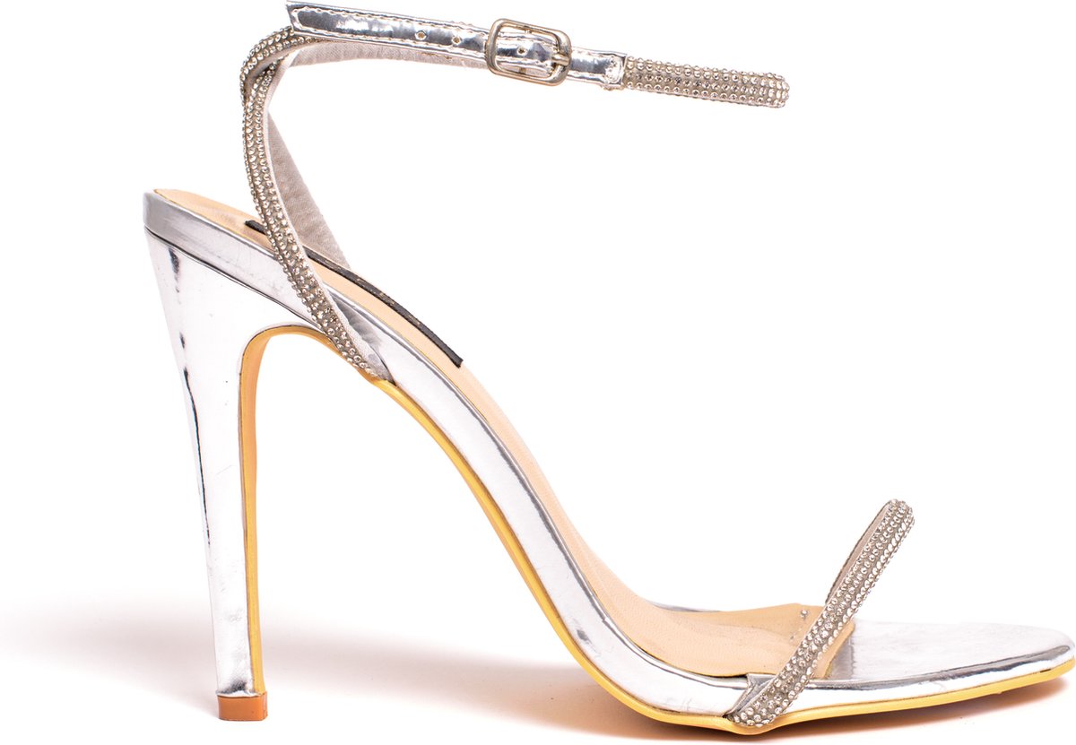 Zerba - Dames Sandalen - Maat 40 - Zilver - Marconi