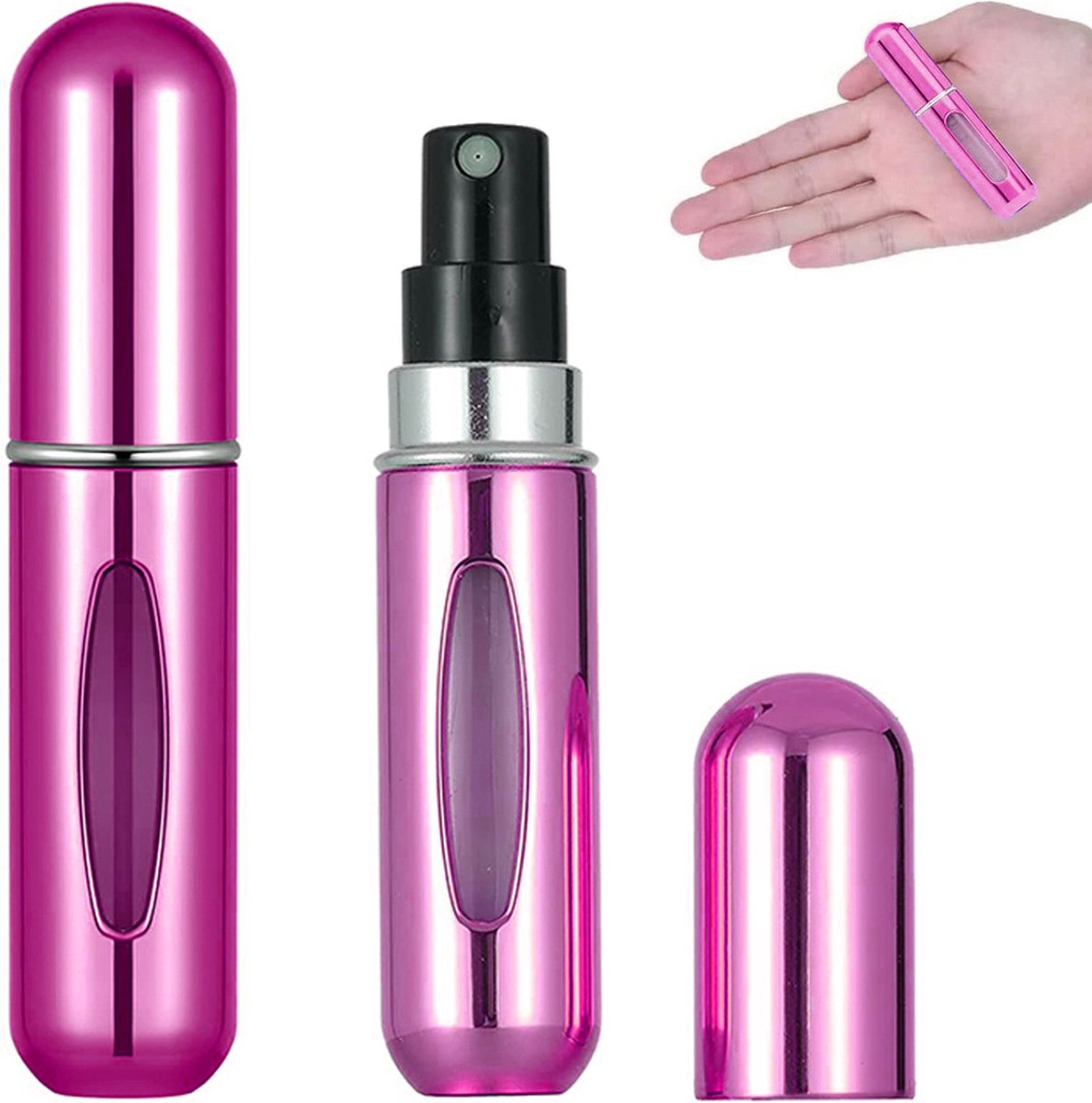 Goedkoopste Reisverstuiver met Parfum Atomiser Flesje – 5ML Parfumdispenser - Roze
