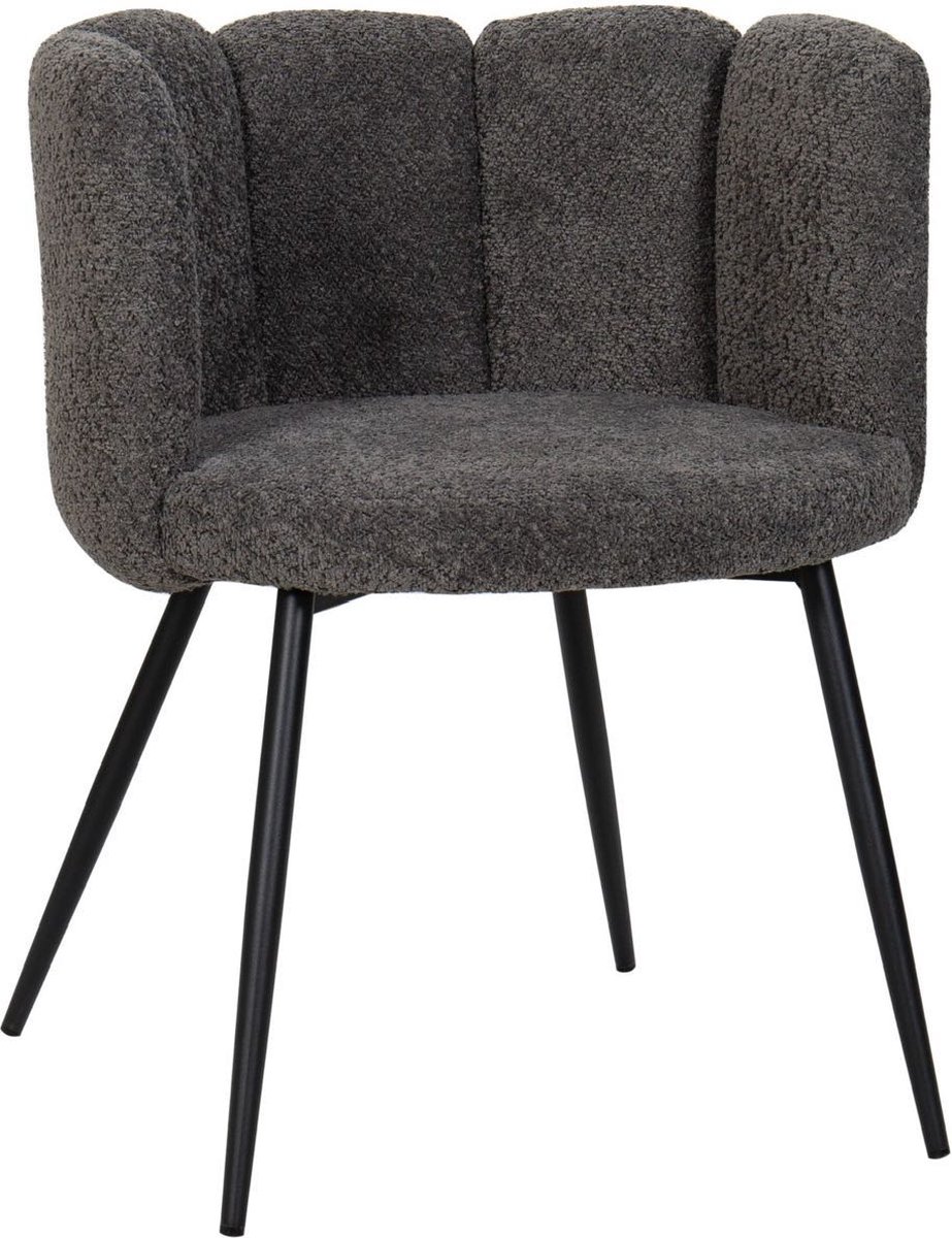 HTfurniture-five finger chair-pink-eetkamerstoelen- donker grijs