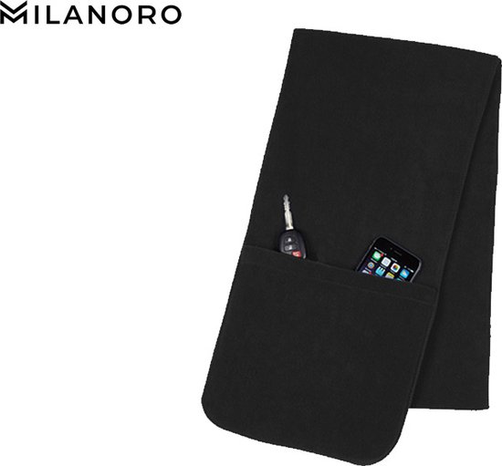 Écharpe polaire avec 2 compartiments de rangement - noir