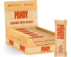 Pandy Eiwitreep - laag in suiker - Caramel with Sea Salt - protein bar - 18 x 35 g