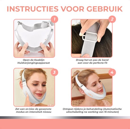 Shoplace Kaaklijn trainer – Onderkin afslankband - Jawline trainer - Huidverjongingsapparaat – Facelift apparaat – Gezichtsmassage – Huidverzorging – Dubbele kin