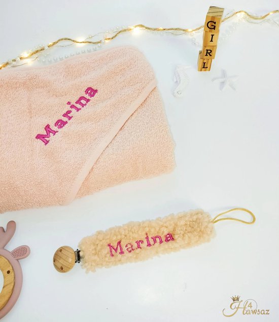 Teddy speenkoord met naam 1 stuks - Speenkoord - Hawsaz.nl Kraamcadeau - Babycadeau - Borduren met naam - Babygeschenkset - Geboortecadeau - Gepersonaliseerde cadeaus van Teddy. — afbeelding 4