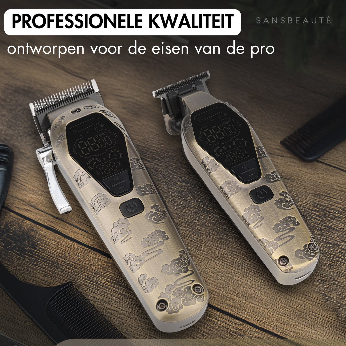 Sansbeauté Professionele Draadloze 2-in-1 Tondeuse thumbnail 4