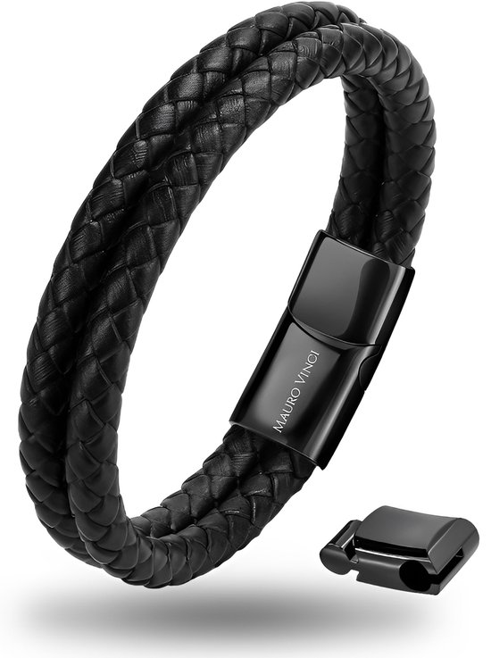 Armband verstelbaar Zwart met de tekst Cool