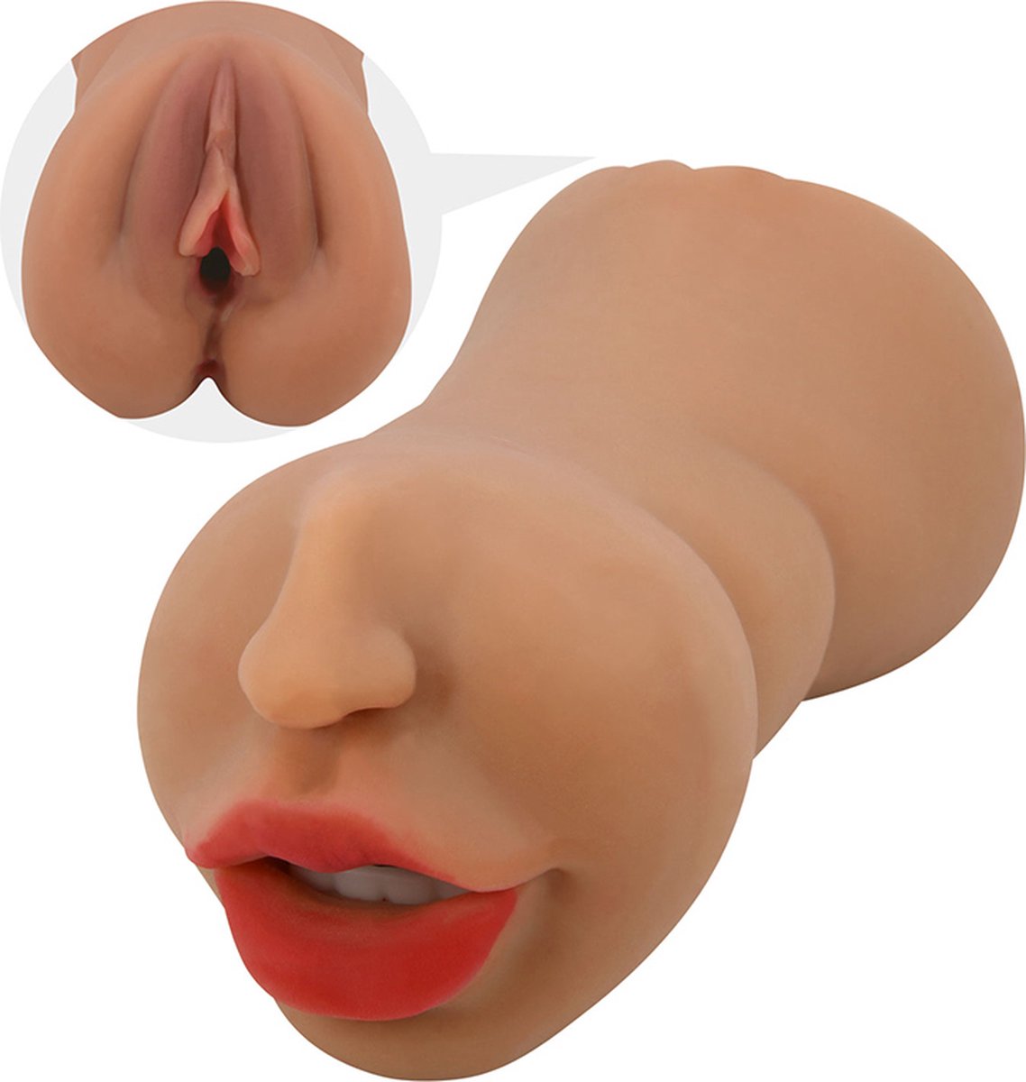 Crazy Bull - Zoey - Premium Masturbator met Twee Ingangen - Medium Huidskleur