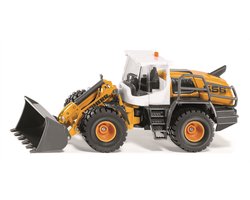 foto van SIKU 3561, Liebherr L 566 Shovel, 1:50, metaal/kunststof, oranje, beweegbare voorlader, motorkap kan open