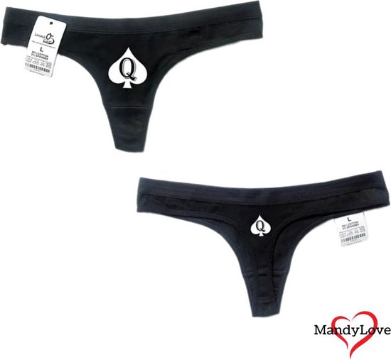 MandyLove Queen of Spade String - QoS Lingerie - BBC - Cuckold - Maat S |  bol