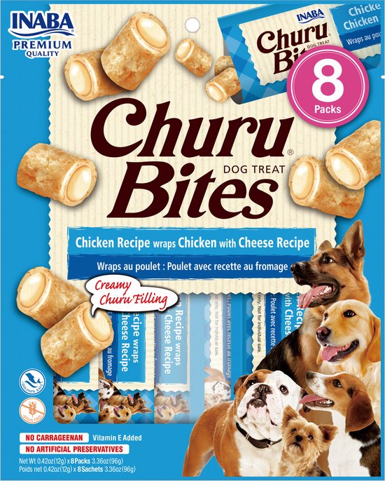 Ciao Hondensnack Churu Rolls Kip - Kaas - 76 gr