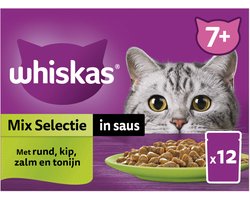 Whiskas Senior Multipack Mix Selectie in Saus 12 x 85 gr
