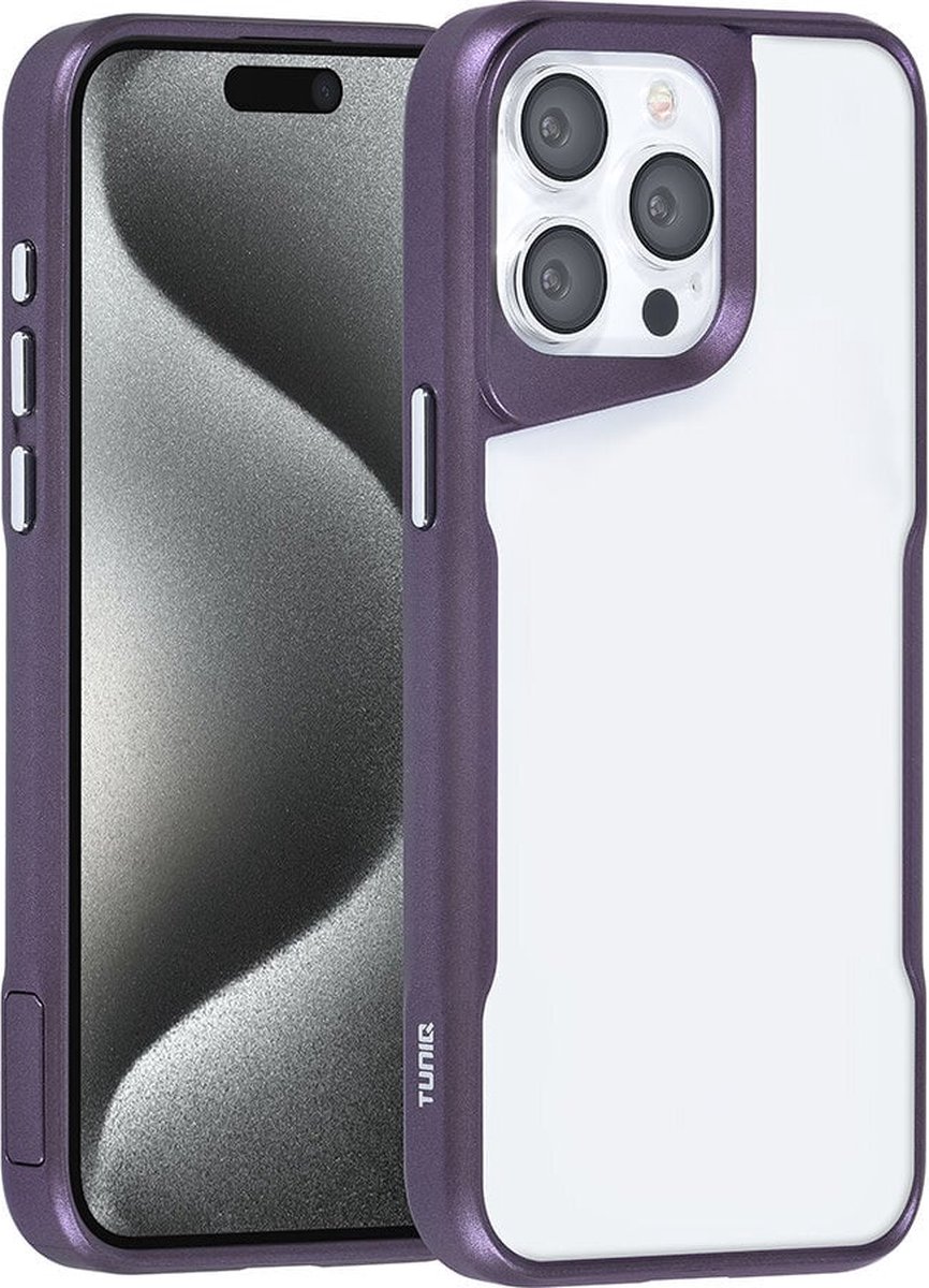 Combat-X Hoesje Geschikt voor: iPhone 15 Pro Max - Backcover - Paars