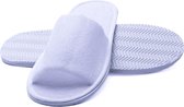 Nesto's® Hotel Slippers - Wegwerp Pantoffels - Gasten Sloffen - Sauna - Wellness - Spa - Badstof - Open Neus - Maat L (43-47) - Wit