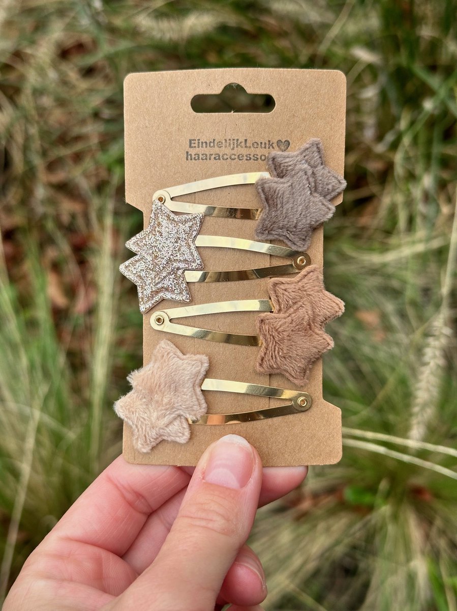 Haarspeldjes voor meisjes - Haaraccessoires meisjes - Haarspeldjes voor meisjes en baby's - Haarknipjes - Haarclips - Handgemaakte haaraccessoires – Haaraccessoires Kerst – Glitters – Kerst – Haarspeldjes Sterren