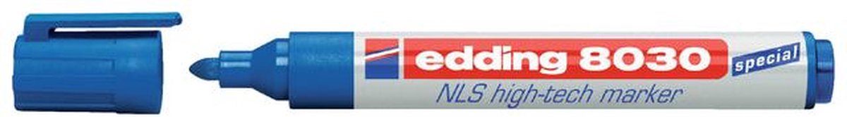 Viltstift edding 8030 nls high-tech 1.5-3mm blauw | 10 stuks