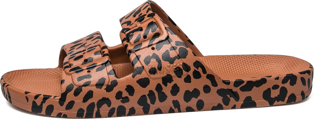 Freedom Moses SLIPPERS TOFFEE LEOPARD Meisje slippers flipflops badslipper original 26 27 (0689860378650)