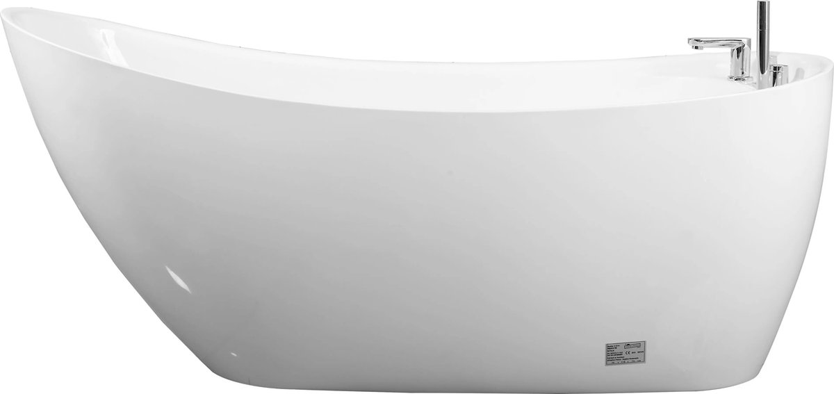 Vente-unique Vrijstaande badkuip NATALIA - eenpersoons - 170x75x73cm - 282L - Wit
