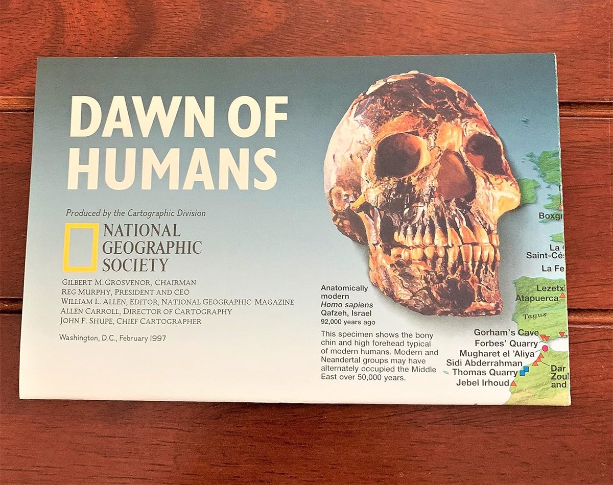 NATIONAL GEOGRAPHIC FEBRUARI 1997 EDITIE ENGELS TIJDSCHRIFT MAP DAWN OF HUMANS INCLUDED