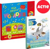 Geluidenboek + schuifjesboek voordeelbundel - Voor de kleine handjes - Educatief speelgoed peuters - Cadeau jongen / meisje / baby / peuter / dreumes / 1 jaar / 2 jaar / 3 jaar - Kinderboeken / Voorleesboeken - Eerste woordjes / Dieren