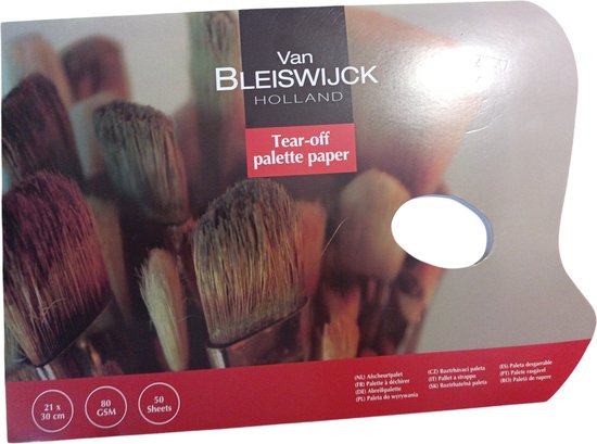 Major Brushes Abreißpalette Für Künstler – 40 Blatt A4, Acrylbeschichtet Für Öl- & Acrylfarben