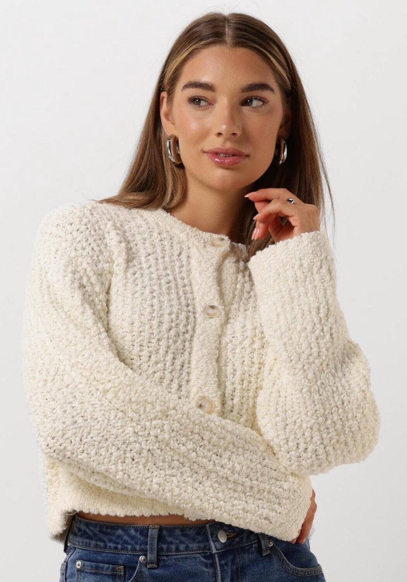 EDITED Ida Cardigan Truien & vesten Dames - Sweater - Hoodie - Vest- Wit - Maat 40