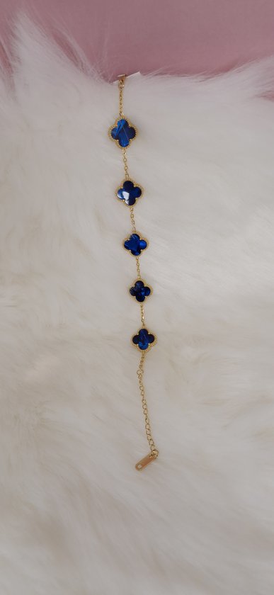 EHH BEAUTY - Bracelet trèfle bleu - Bijoux femme/fille - Bracelet Clover