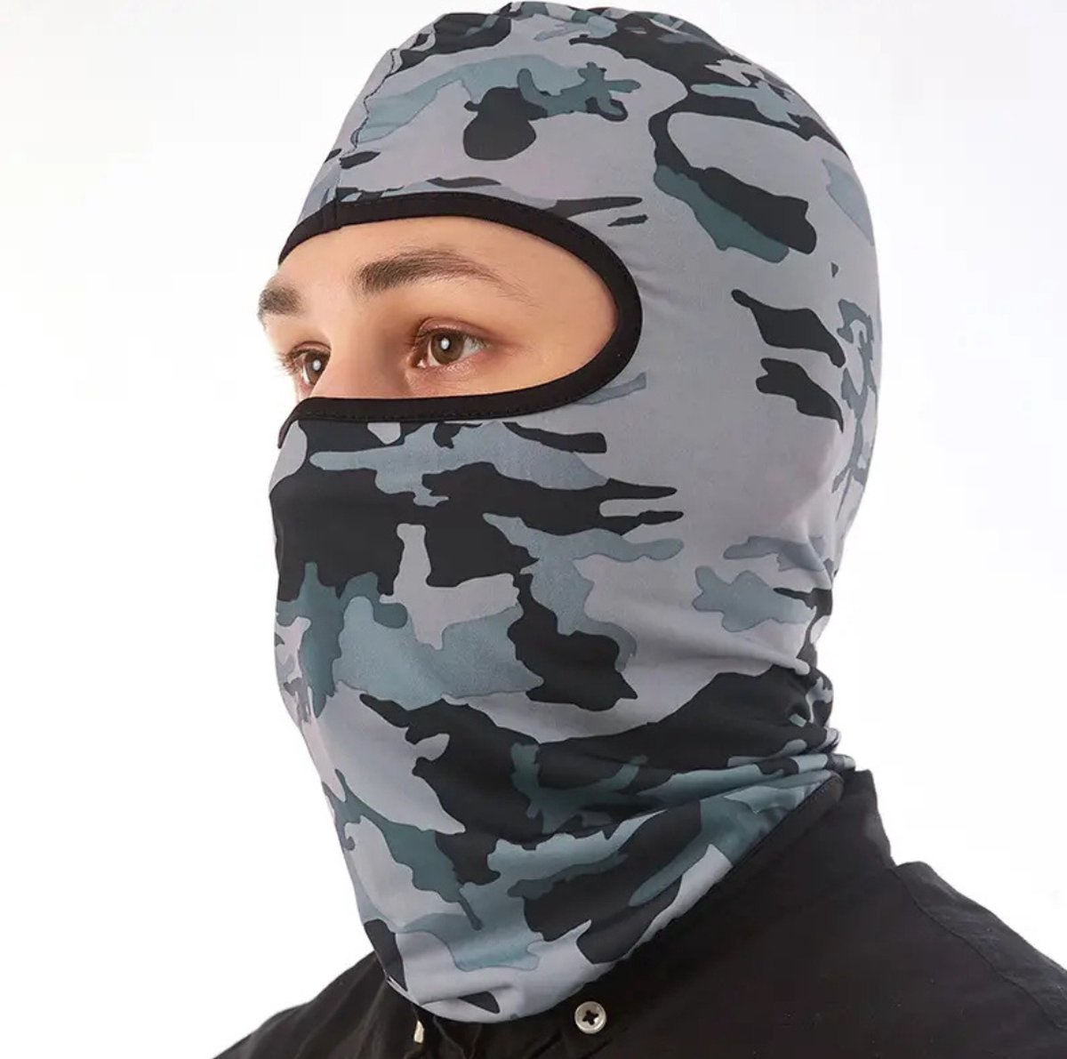 Nivard Winter Masker Balaclava Ski Mask Ski Masker Bivakmuts Full Face Mask Camouflage Grijs