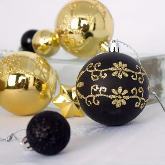 Boules de Noël Livano - Décorations de Noël - Plastique - Mix 7 - Set de boules de Noël - 44 pièces