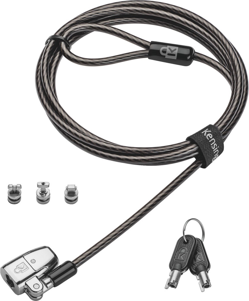 Kensington ClickSafe 2.0 Universal Keyed Laptop Lock kabelslot Zwart 1,8 m