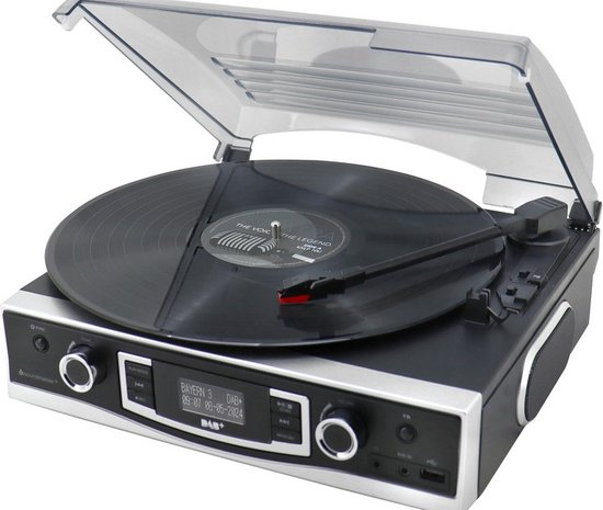 Soundmaster PL590SW - Retro platenspeler met DAB+ radio, USB encoding functie — afbeelding 3