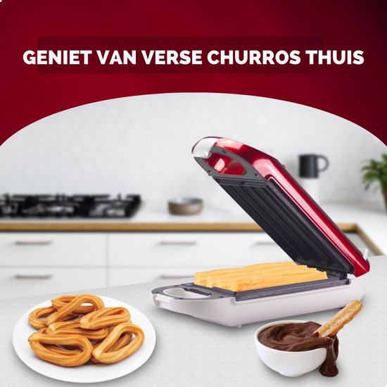 Beper BT600Y Churros Maker - Churrosmachine voor 4 Churros - Wafelijzer - Kerts Cadeau - Met Antiaanbaklaag & Indicatielampje - 700 W van Beper — afbeelding 4