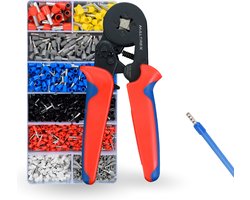 Adereindhulstang incl. 1200 Adereindhulzen – Professionele Krimptang – Voor 0,25-10mm² Draden – Comfortabel en Veelzijdig Huls Tang