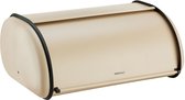Kinghoff 1866 - Grande boîte à pain - Acier inoxydable - Crème - Rétro - 44 x 27 x 18,5 cm