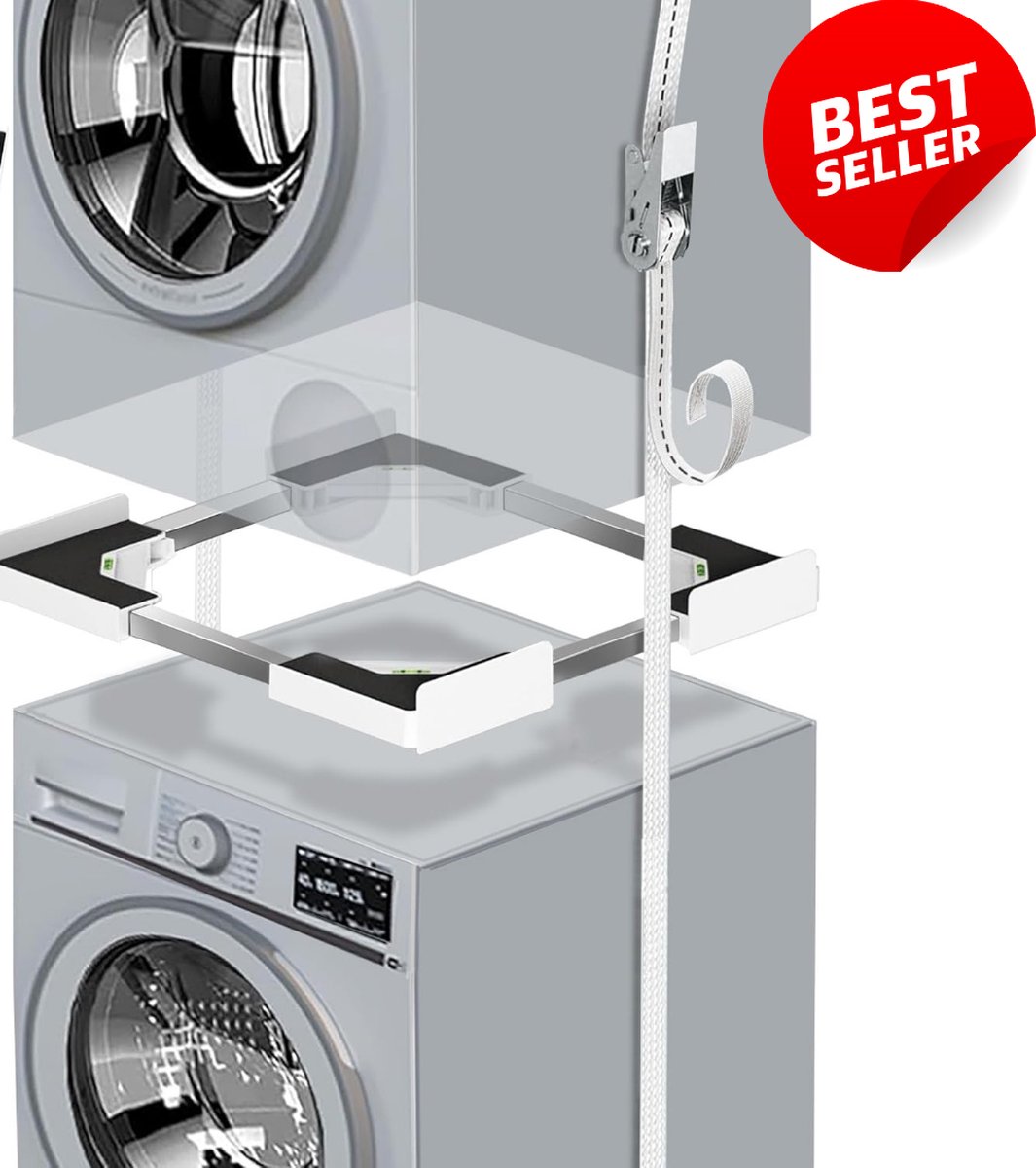 LifeStages Tussenstuk Wasmachine Droger - Stapelkit Wasmachine Droger - Tussenstuk Wasmachine en Droger - Extra Stevig - Universeel