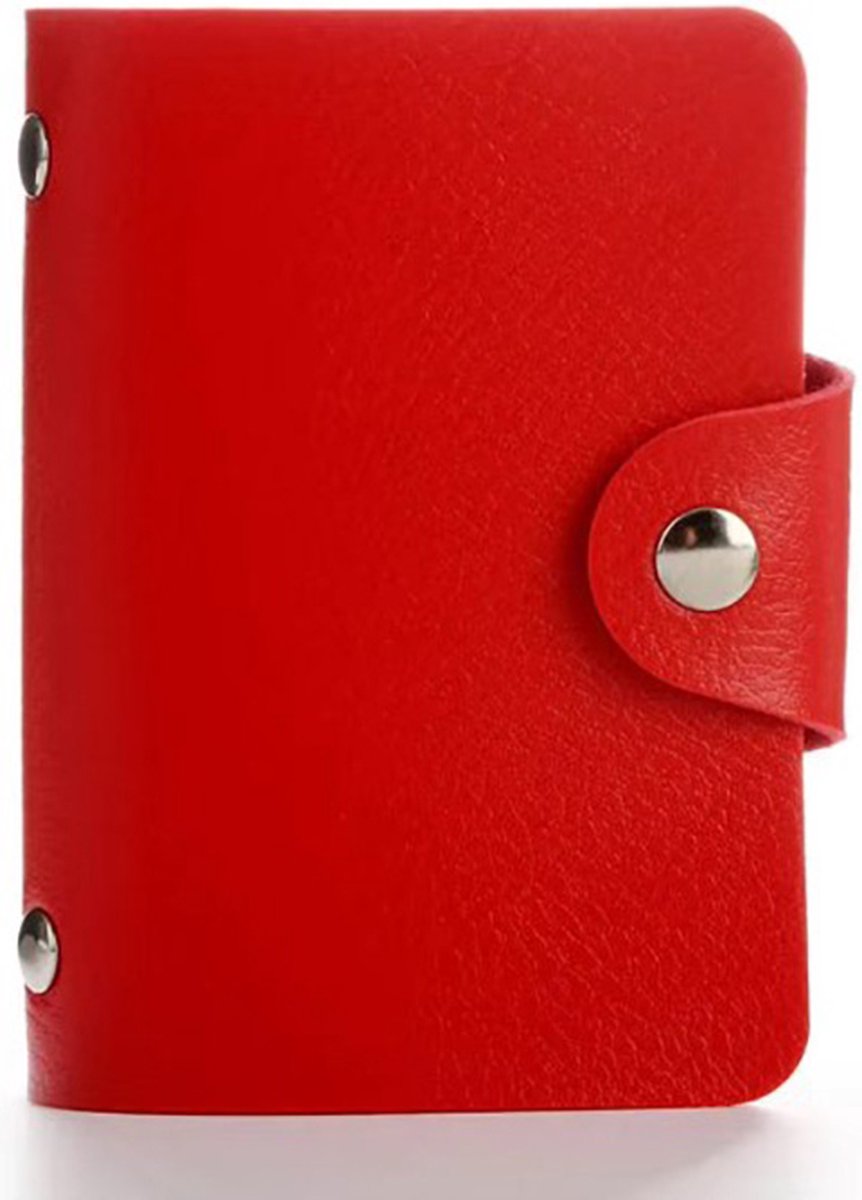 Actie4you® - Pasjeshouder Voor 24 Pasjes - Creditcardhouder - Pasjes Houder – Koeien Leer – Unisex - Compact en Duurzaam - Rood