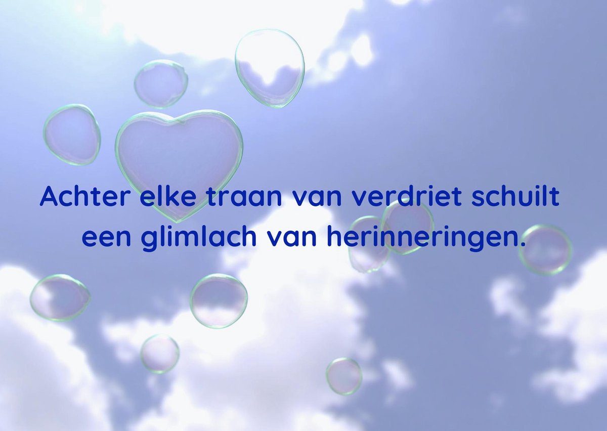 RememberMe - Troostkaart - Glimlach van herinneringen