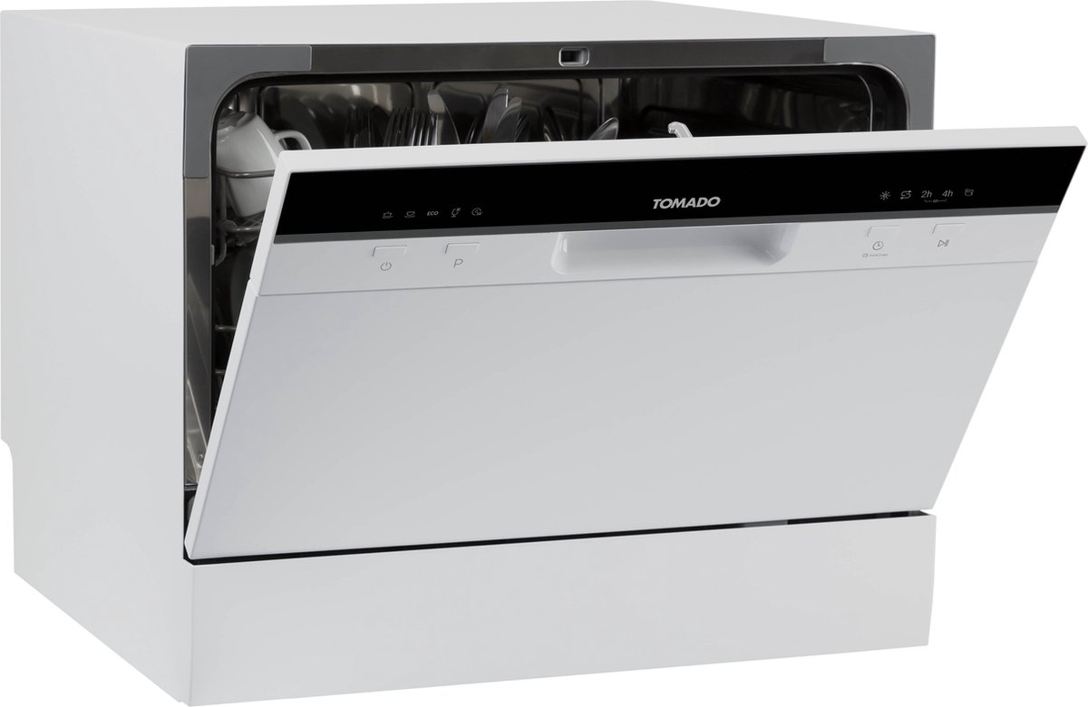 Tomado TDW5501W - Mini vaatwasser - Kleine vaatwasser - Vrijstaand - 6 couverts - 5 programma's - Energieklasse D - Wit — afbeelding 5