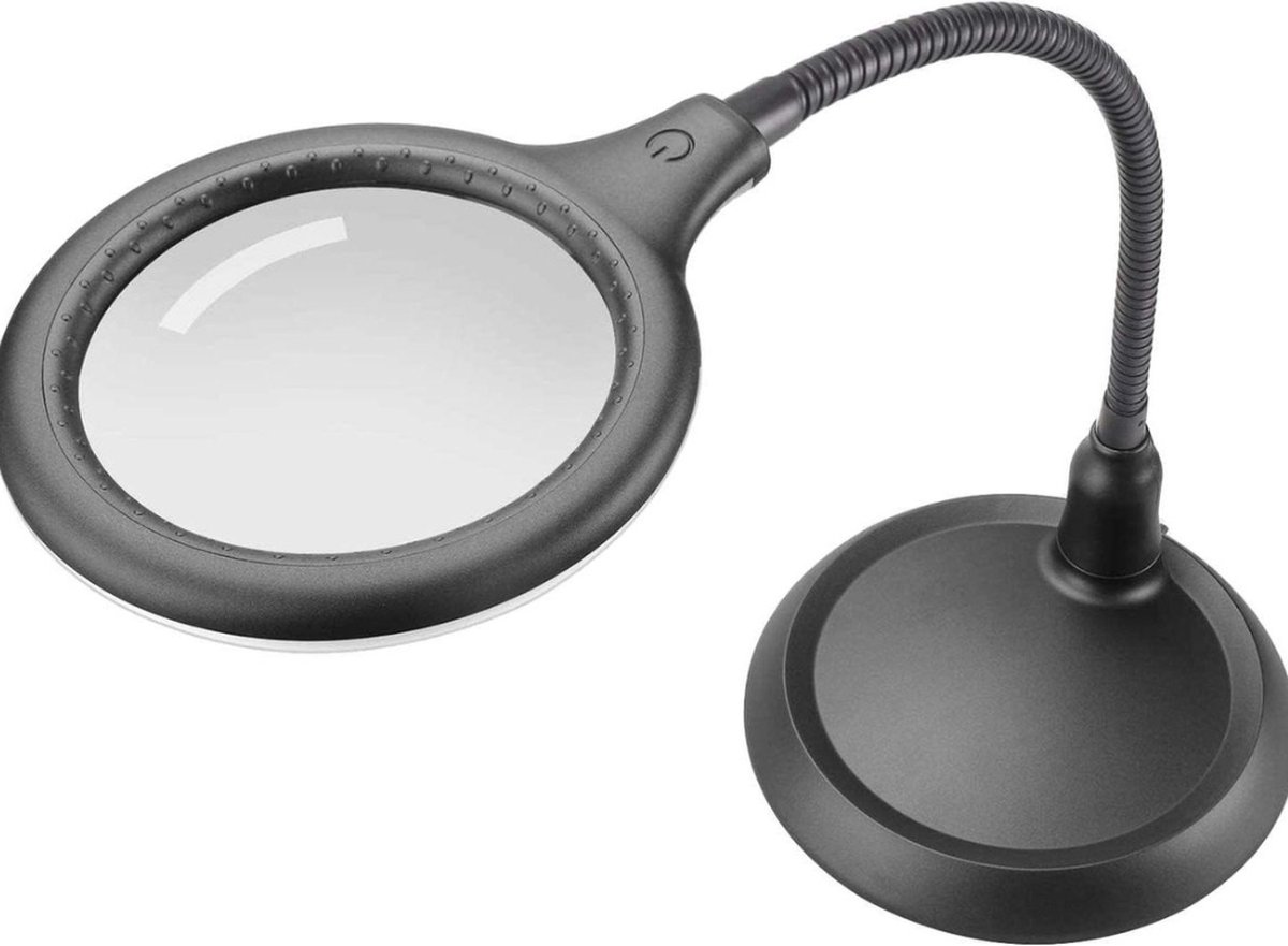 Vergrootlamp Dimbaar Handsfree Grote 5X Vergrootglas met Licht en Stand voor Hobby's Lezen Kunstenaar Ambachten Vergrootglas met licht