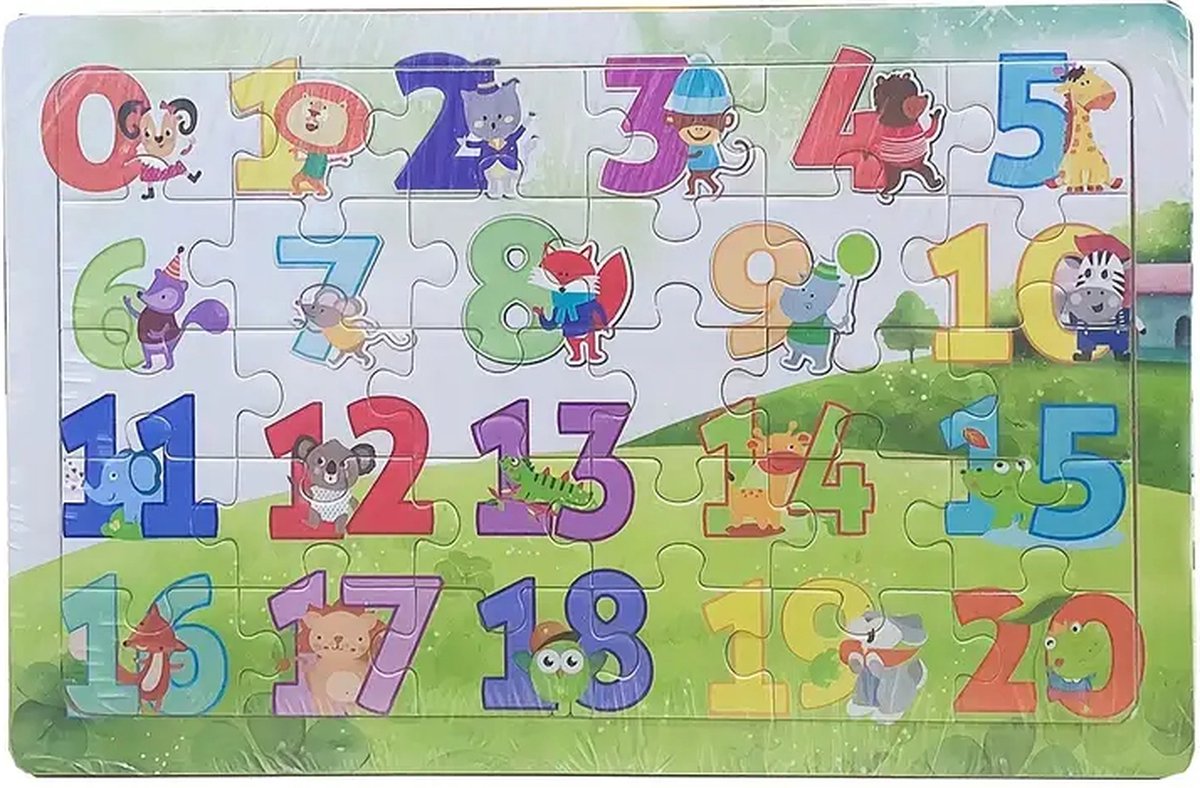 Cijfers Houten Puzzel met Dieren - Educatief speelgoed voor kinderen vanaf 3 jaar