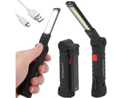 Mini LED werklamp | werkplaatslamp | oplaadbaar | Krachtig COB inspectielamp | magneet | Noodlamp | haak | Wit licht