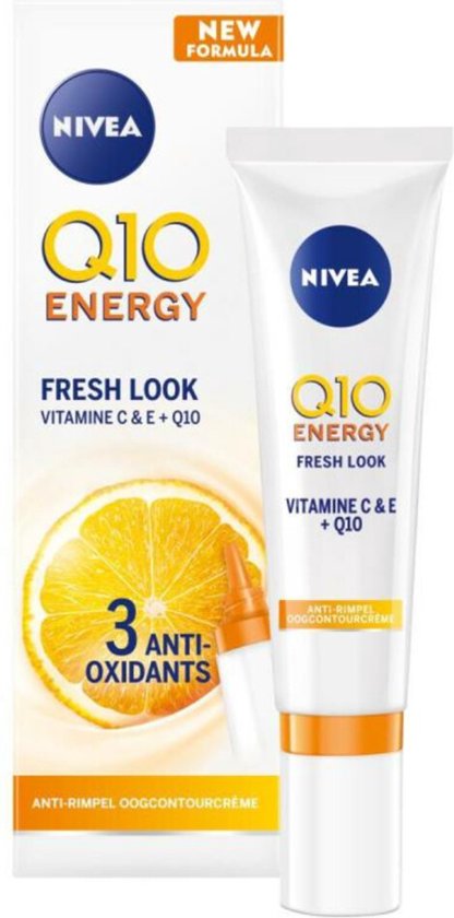 NIVEA Q10 Anti-Rimpel en Energy Oogcontourcreme - 3 x 15 ml - Voordeelverpakking