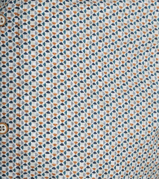 Chemise imprimée Blauw - Taille L - Homme - Chemises décontractées